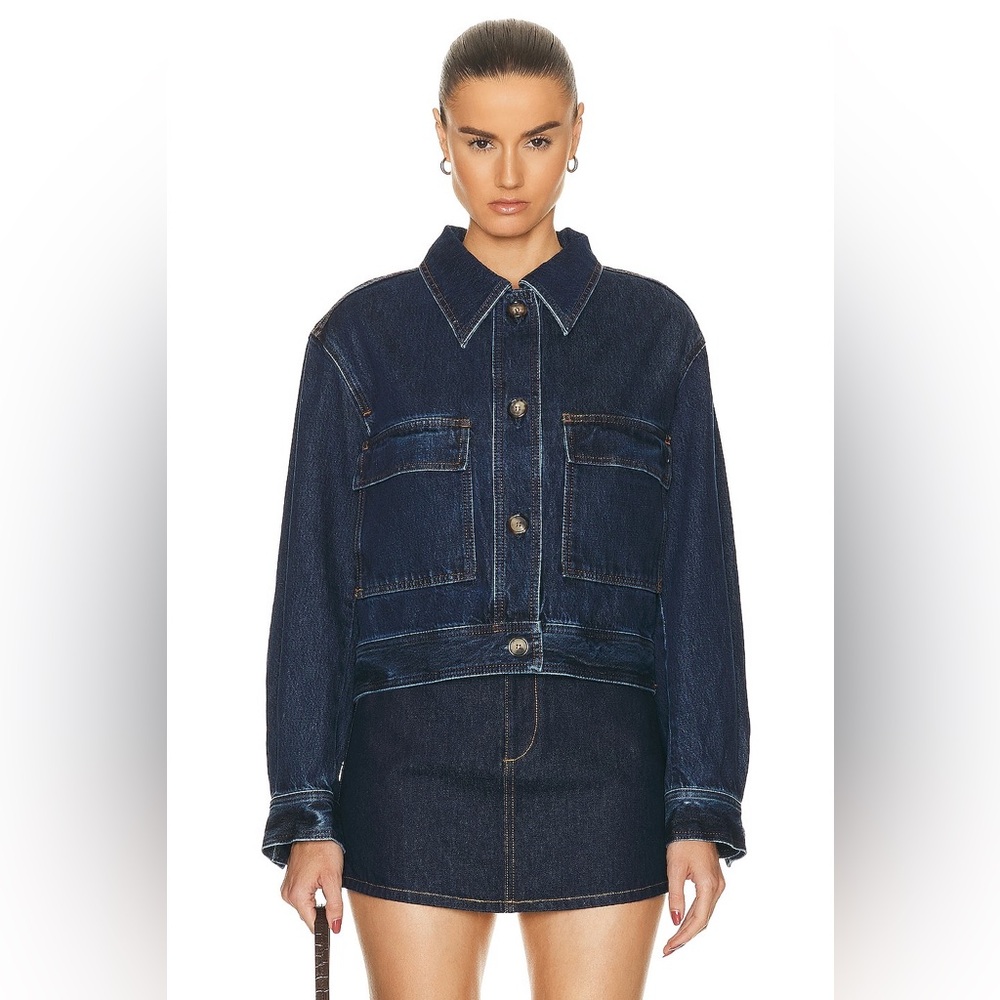 TOTEME Denim Crop Jacket Organic Cotton - Picture 5 of 10